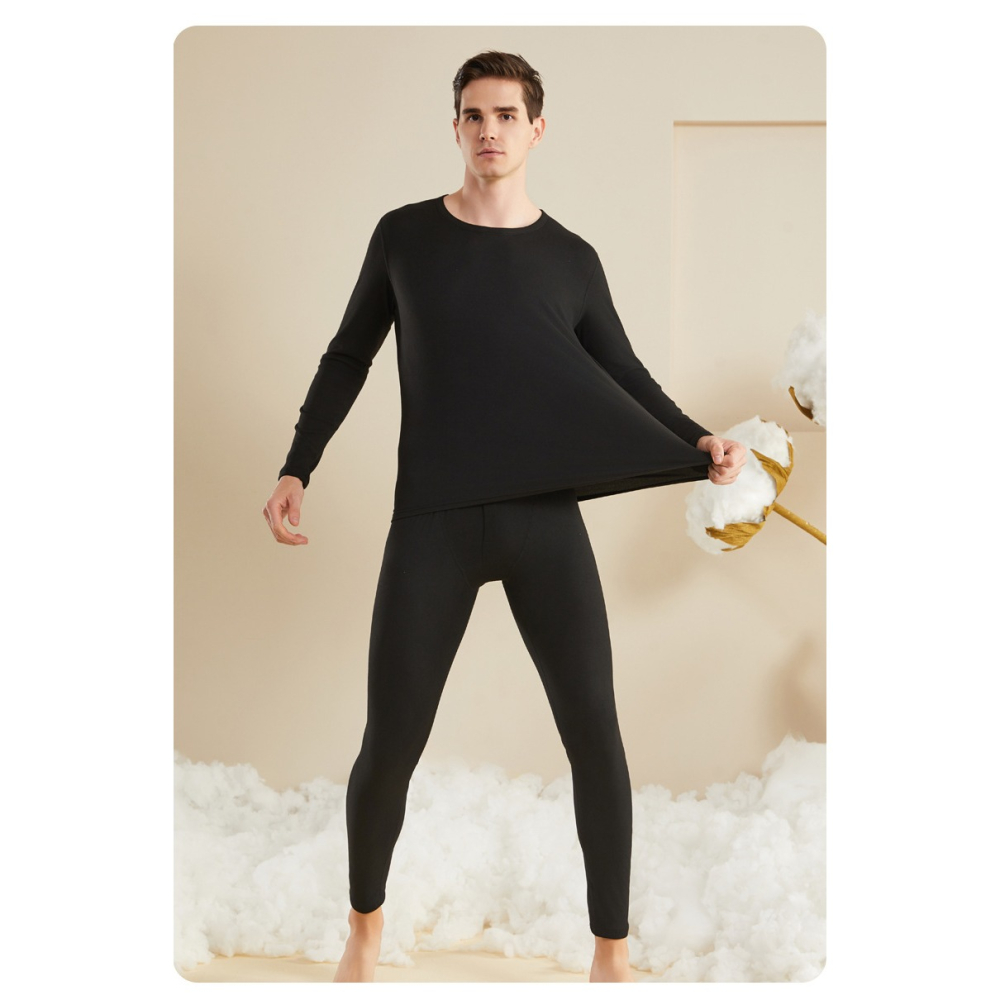 【JDUDS】男款羊毛蠶絲急速發熱衣 男發熱衣 打底衣 打底衫 磨毛 刷毛上衣 長袖上衣 冬季長袖 內搭長袖-細節圖3