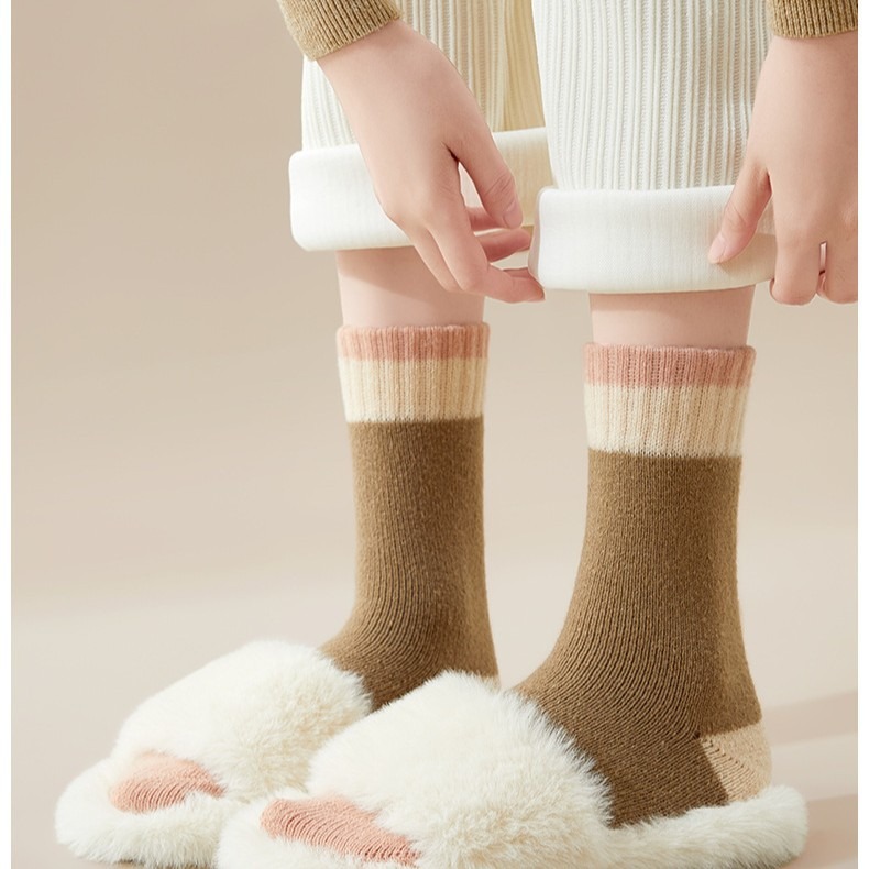 【JDUDS】冬季加厚毛圈粉色系中筒襪 可愛毛巾襪 保暖襪 毛圈襪 女襪 日系襪 襪子 可愛襪-細節圖3