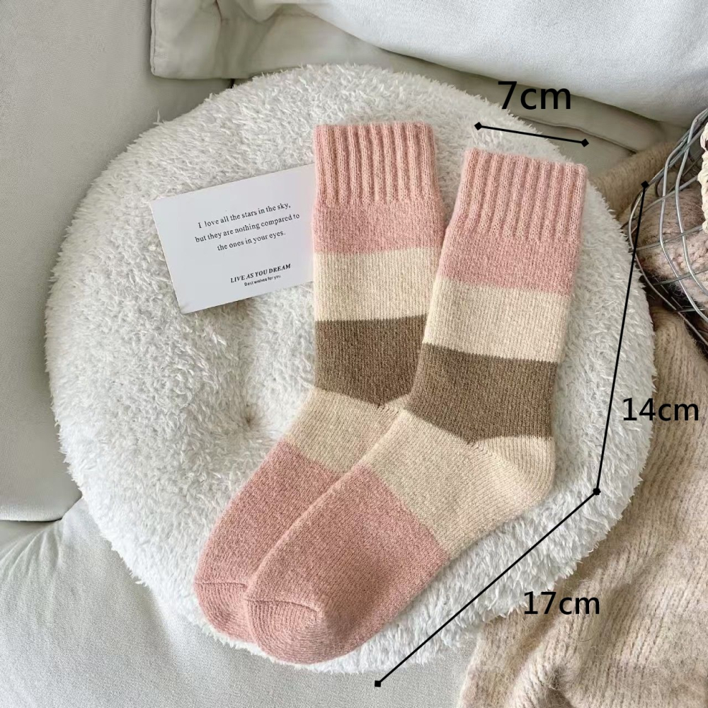 【JDUDS】冬季加厚毛圈粉色系中筒襪 可愛毛巾襪 保暖襪 毛圈襪 女襪 日系襪 襪子 可愛襪-細節圖7