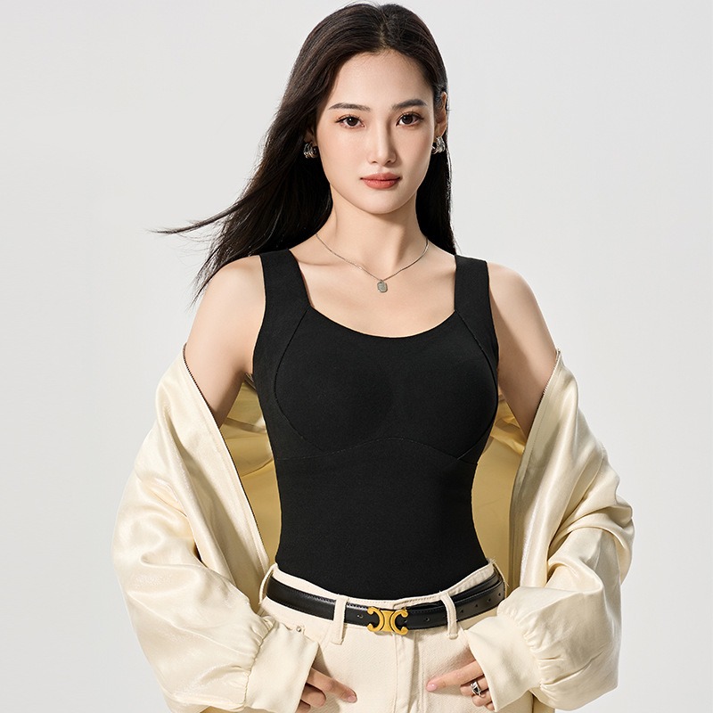 【JDUDS】石墨烯保暖文胸背心 保暖背心 寬肩背心 速暖打底衫 固定胸墊背心 Bra背心 內搭背心-規格圖9