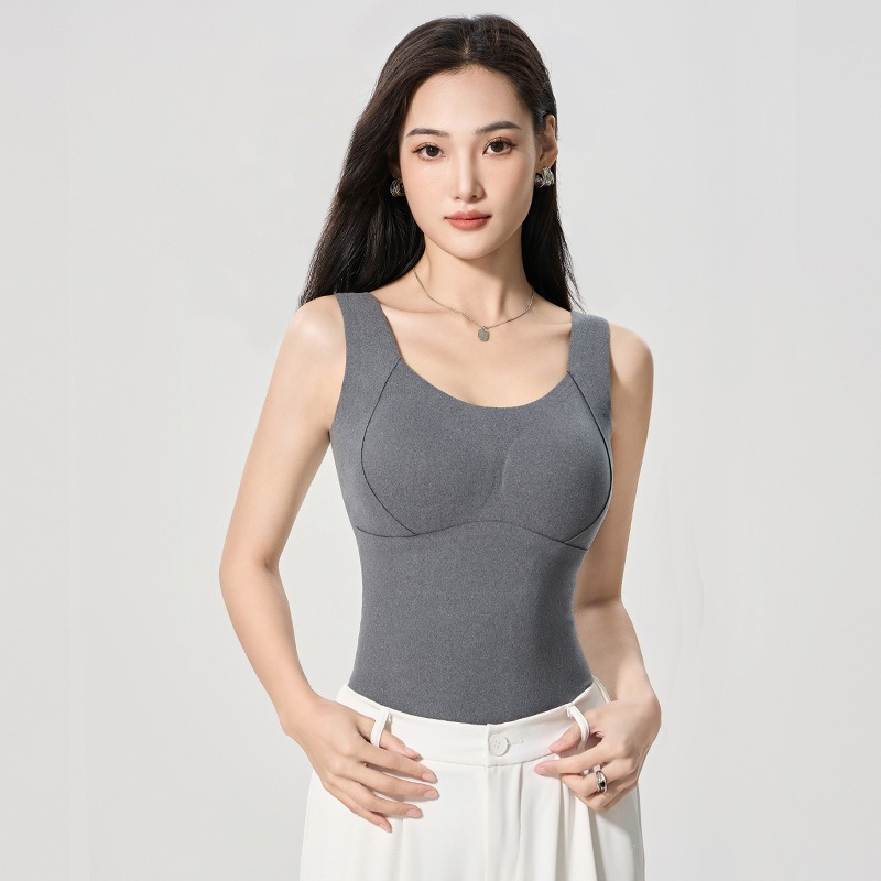 【JDUDS】石墨烯保暖文胸背心 保暖背心 寬肩背心 速暖打底衫 固定胸墊背心 Bra背心 內搭背心-規格圖9