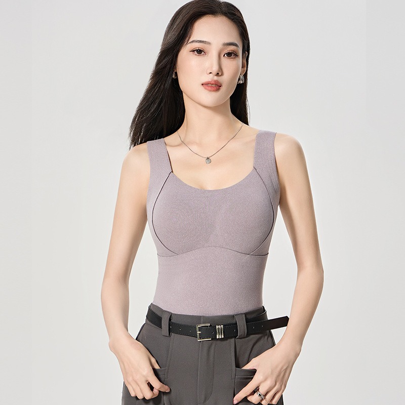 【JDUDS】石墨烯保暖文胸背心 保暖背心 寬肩背心 速暖打底衫 固定胸墊背心 Bra背心 內搭背心-規格圖9