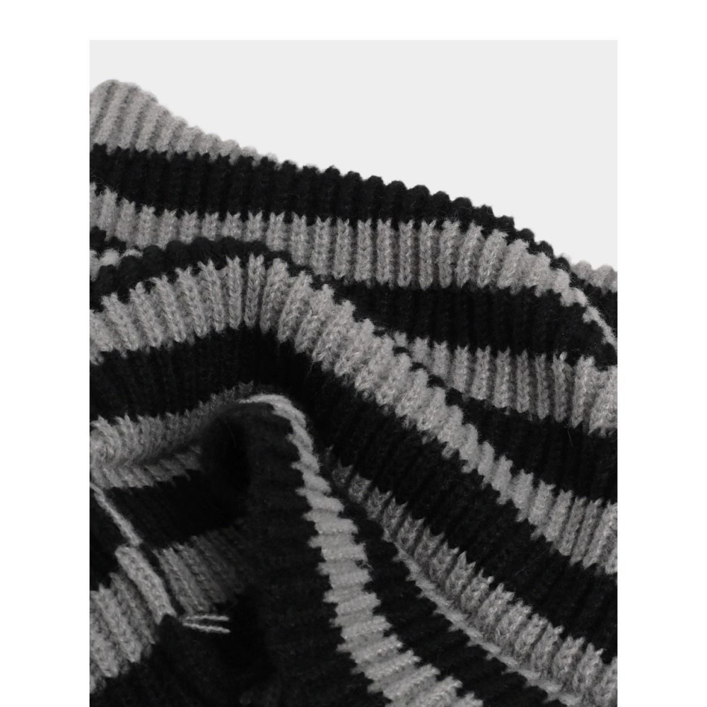 【JDUDS】日系貓咪耳朵針織帽 貓耳帽 女毛線帽 秋冬保暖帽 條紋帽 可愛毛帽-細節圖6