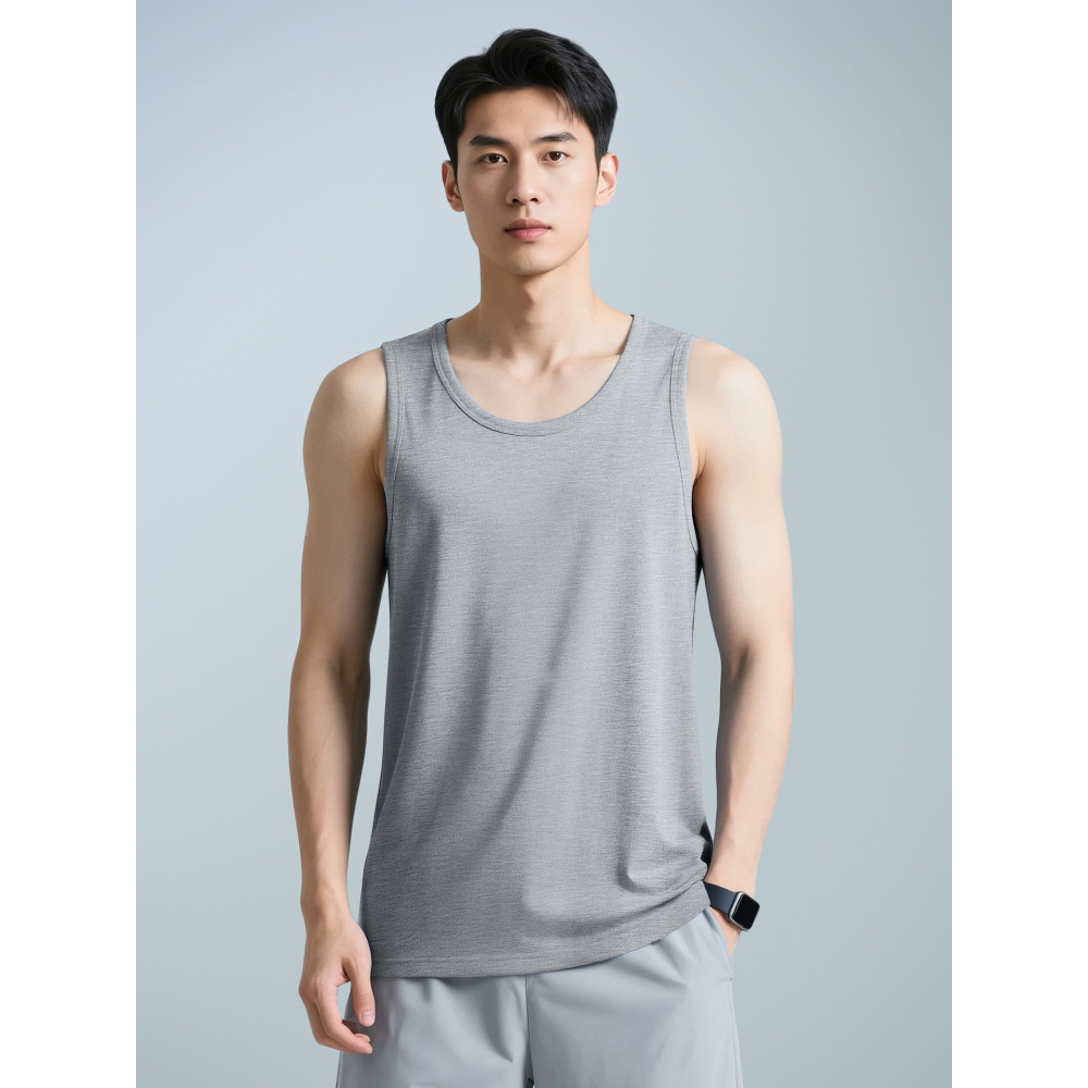 【JDUDS】夏季冰絲速乾男士運動背心 無袖背心 薄款背心 圓領背心 男背心 吊嘎 網眼背心-細節圖2