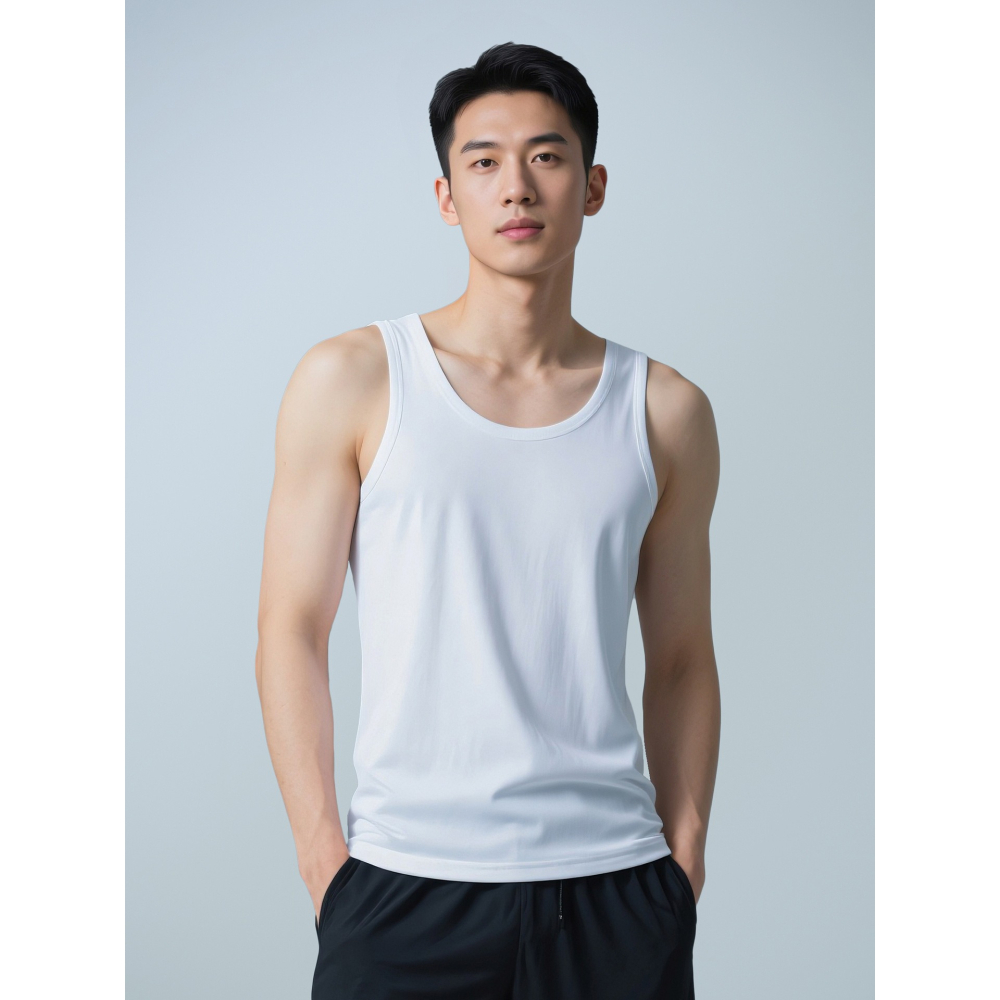 【JDUDS】夏季冰絲速乾男士運動背心 無袖背心 薄款背心 圓領背心 男背心 吊嘎 網眼背心-細節圖4