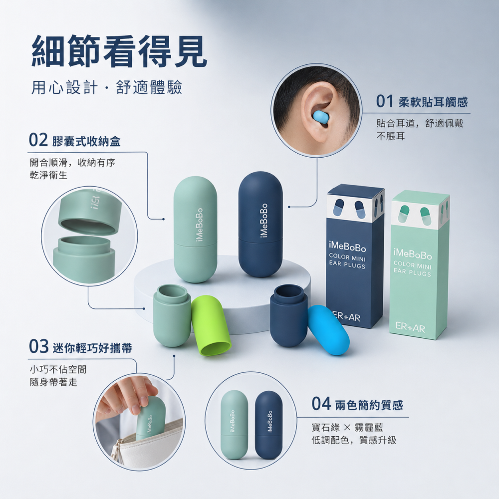 【JDUDS】膠囊耳塞 隔音耳塞 睡眠耳塞 防噪音 降噪耳塞 飛機耳塞 防吵耳塞-細節圖2