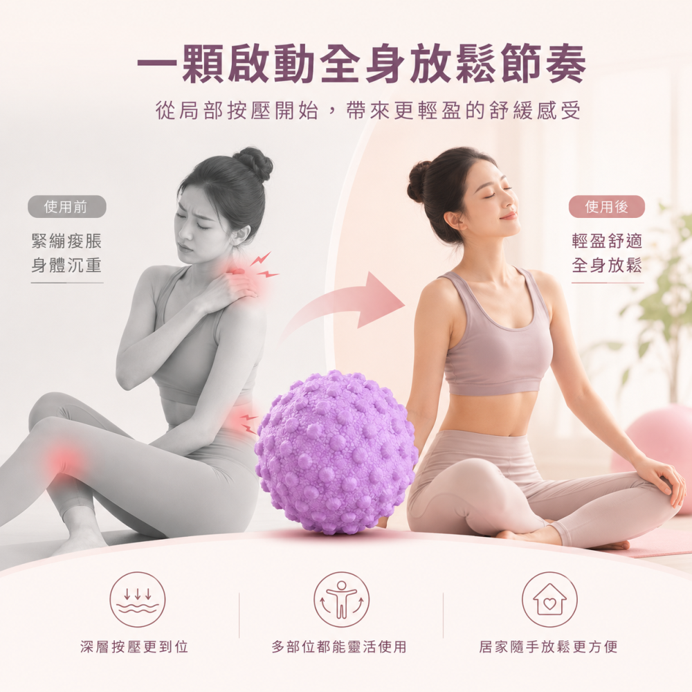 【JDUDS】足底按摩筋膜球 腰背部肌肉放鬆 瑜珈按摩球 足底球 按摩球 瑜珈球足底按摩球 經絡球 紓壓-細節圖5