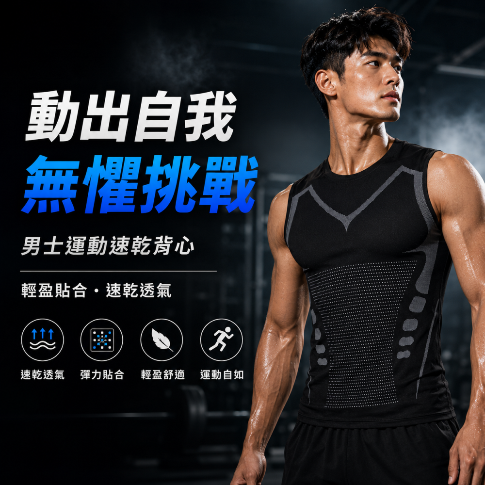 【JDUDS】男士運動速乾背心 運動背心 男背心 速乾背心 健身背心 無袖背心 跑步背心 透氣舒適 夏季 無袖上衣-細節圖3