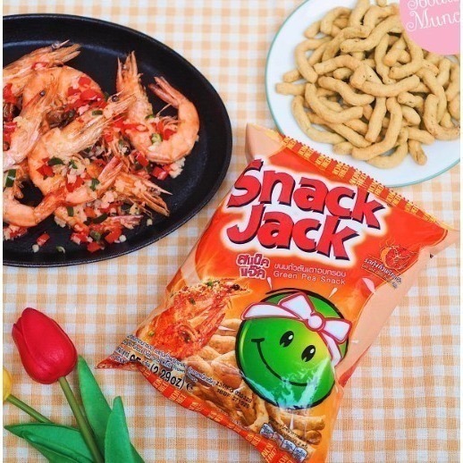 泰國🇹🇭豌豆酥 snack Jack 青豆 ขนมถั่วลันเตา 辣烤蝦 現貨秒出❗️-細節圖5