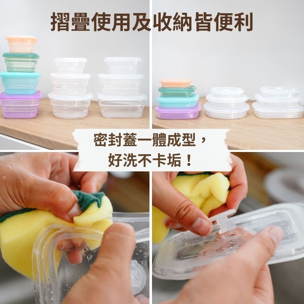 JC Eco Believer 圓型 鉑金食品級矽膠保鮮盒 保鮮盒 折疊保鮮盒 折疊便當盒 微波保鮮盒 矽膠保鮮盒-細節圖8