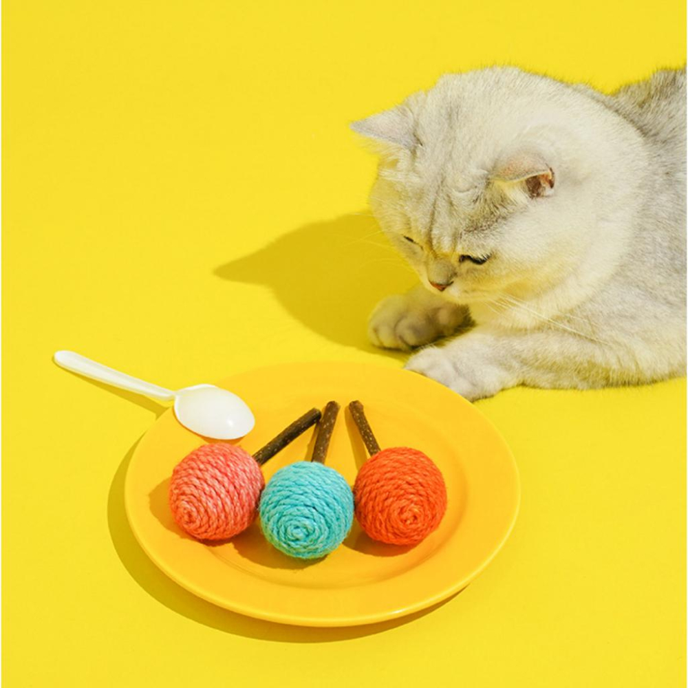 喜吧！貓咪玩具 劍麻球 木天蓼（一件免運）貓劍麻球 貓玩具 自嗨玩具 藏食玩具 麻球 貓咪球 寵物玩具 ZEZE-細節圖8