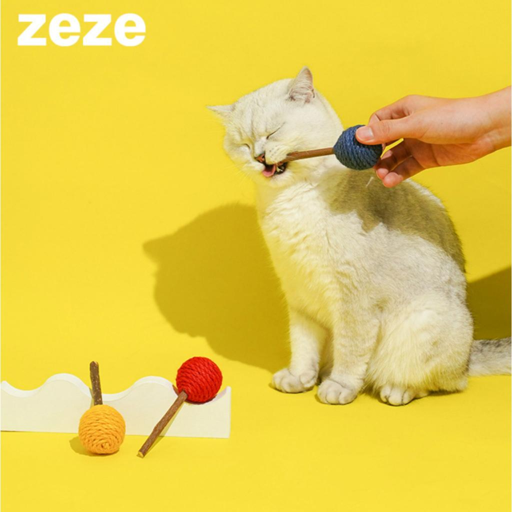 喜吧！貓咪玩具 劍麻球 木天蓼（一件免運）貓劍麻球 貓玩具 自嗨玩具 藏食玩具 麻球 貓咪球 寵物玩具 ZEZE-細節圖9