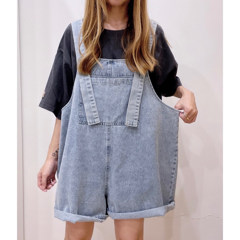 609 前大口袋吊帶短褲-細節圖2