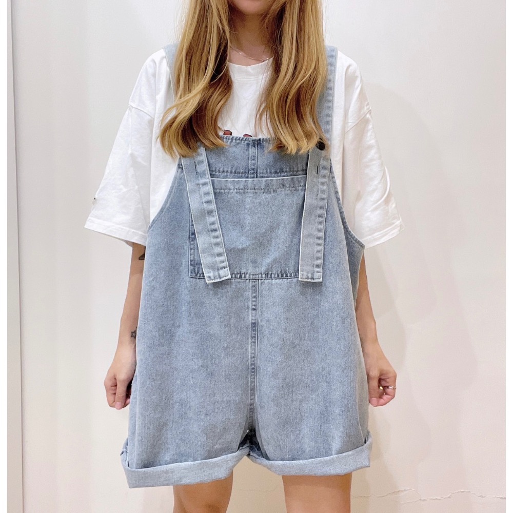 609 前大口袋吊帶短褲-細節圖4