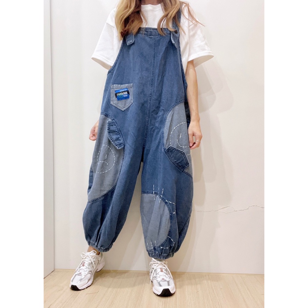 9710 外單寬鬆吊帶褲-細節圖3