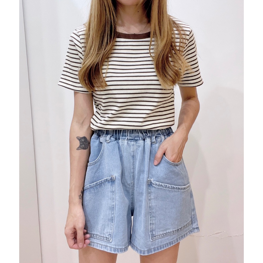 韓版顯瘦牛仔短褲-細節圖3