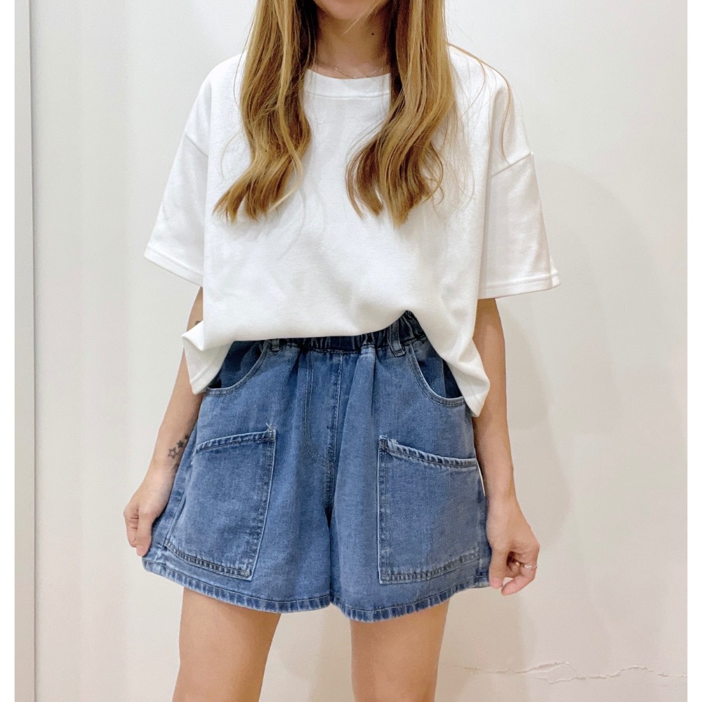 韓版顯瘦牛仔短褲-細節圖4