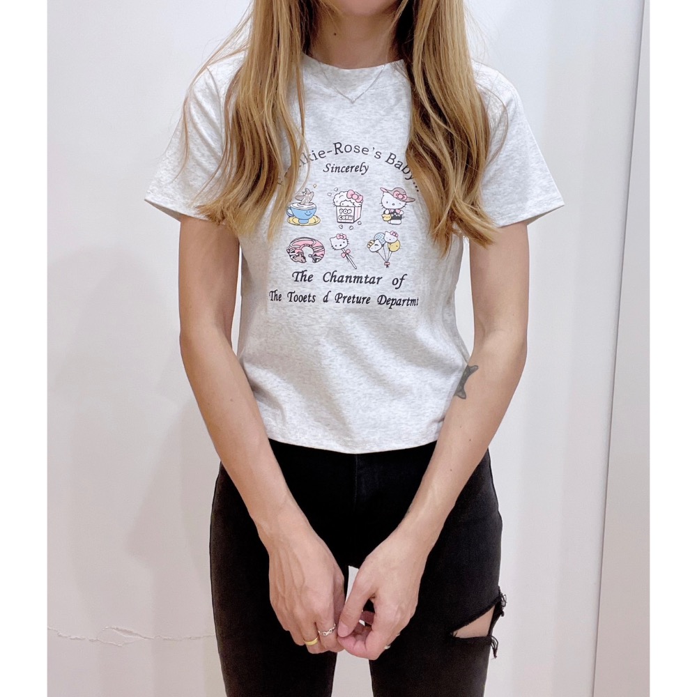 可愛舒適彈力棉T-細節圖6