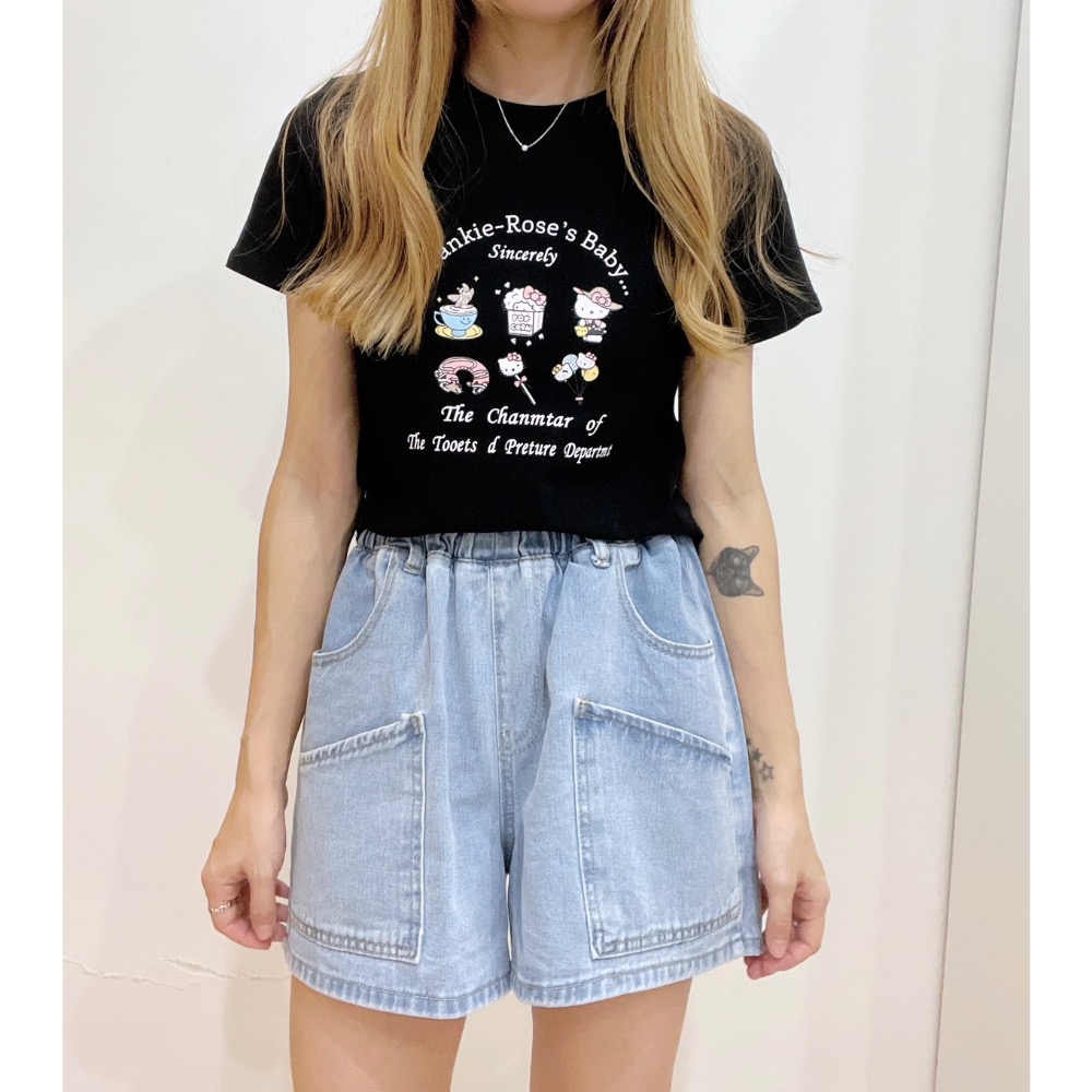 可愛舒適彈力棉T-細節圖8