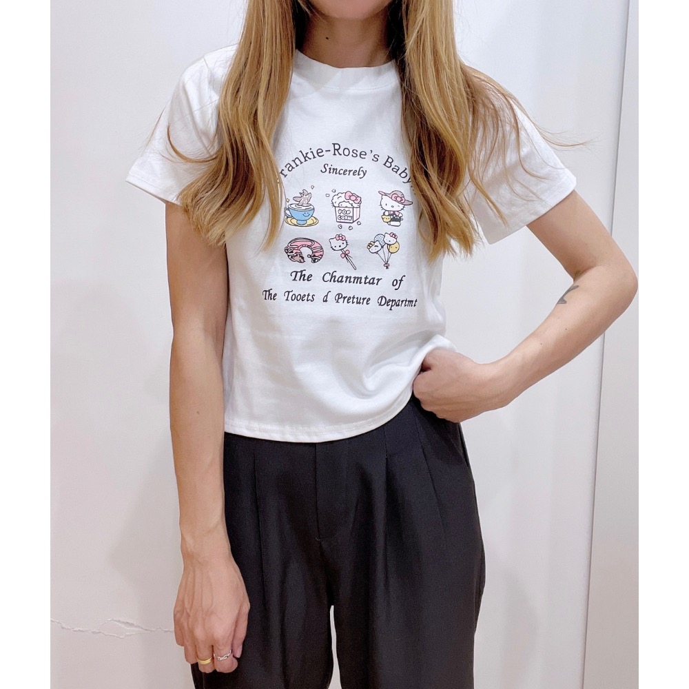 可愛舒適彈力棉T-細節圖9