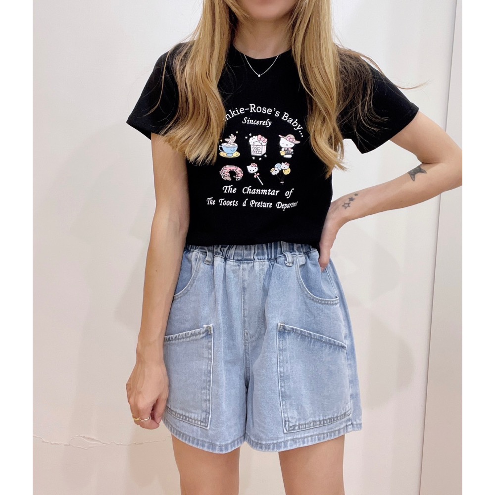 可愛舒適彈力棉T-細節圖10