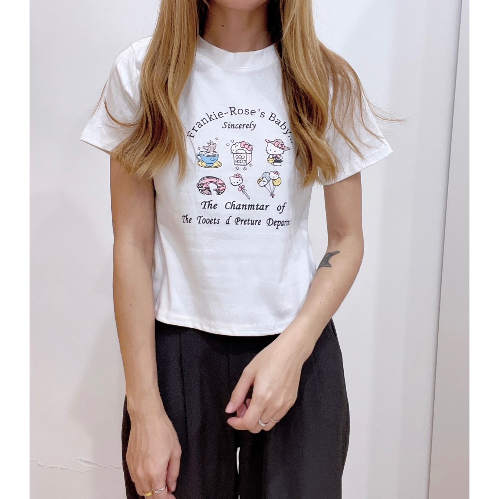 可愛舒適彈力棉T-細節圖11