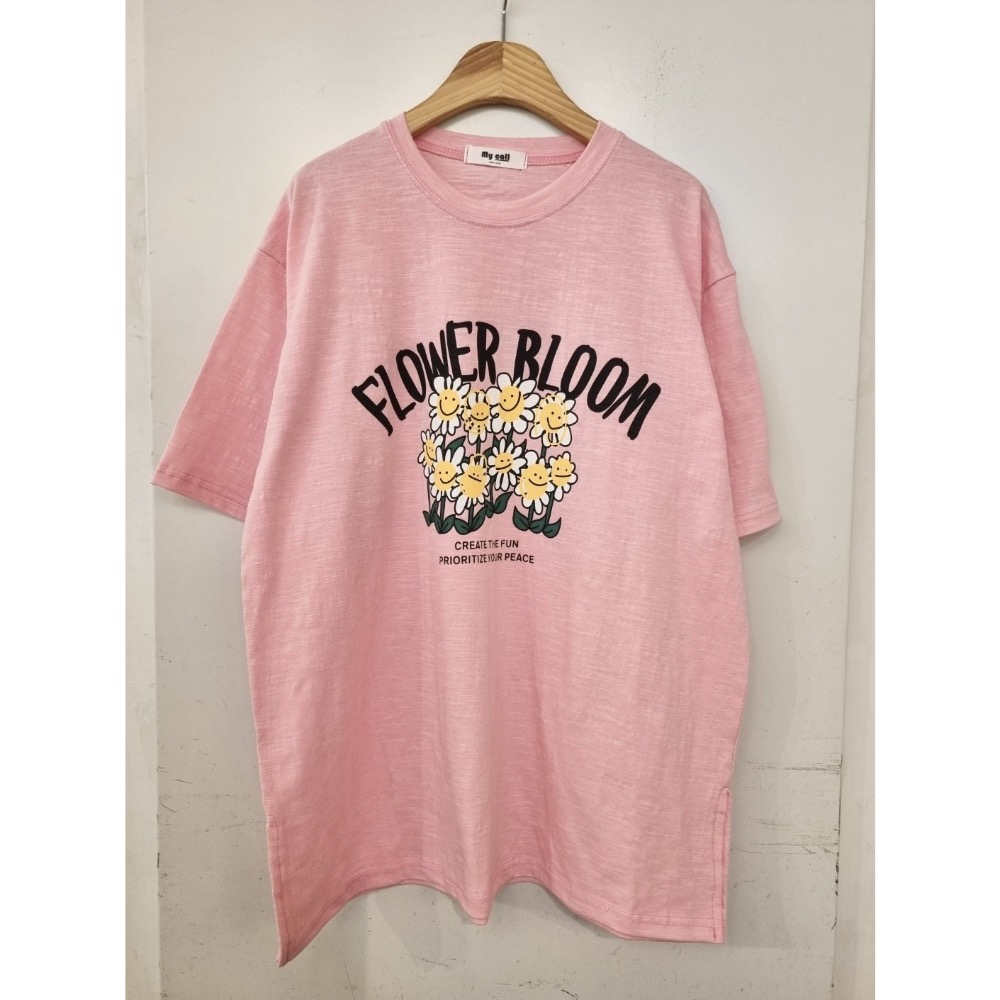 正韓竹節棉向日葵T-細節圖7