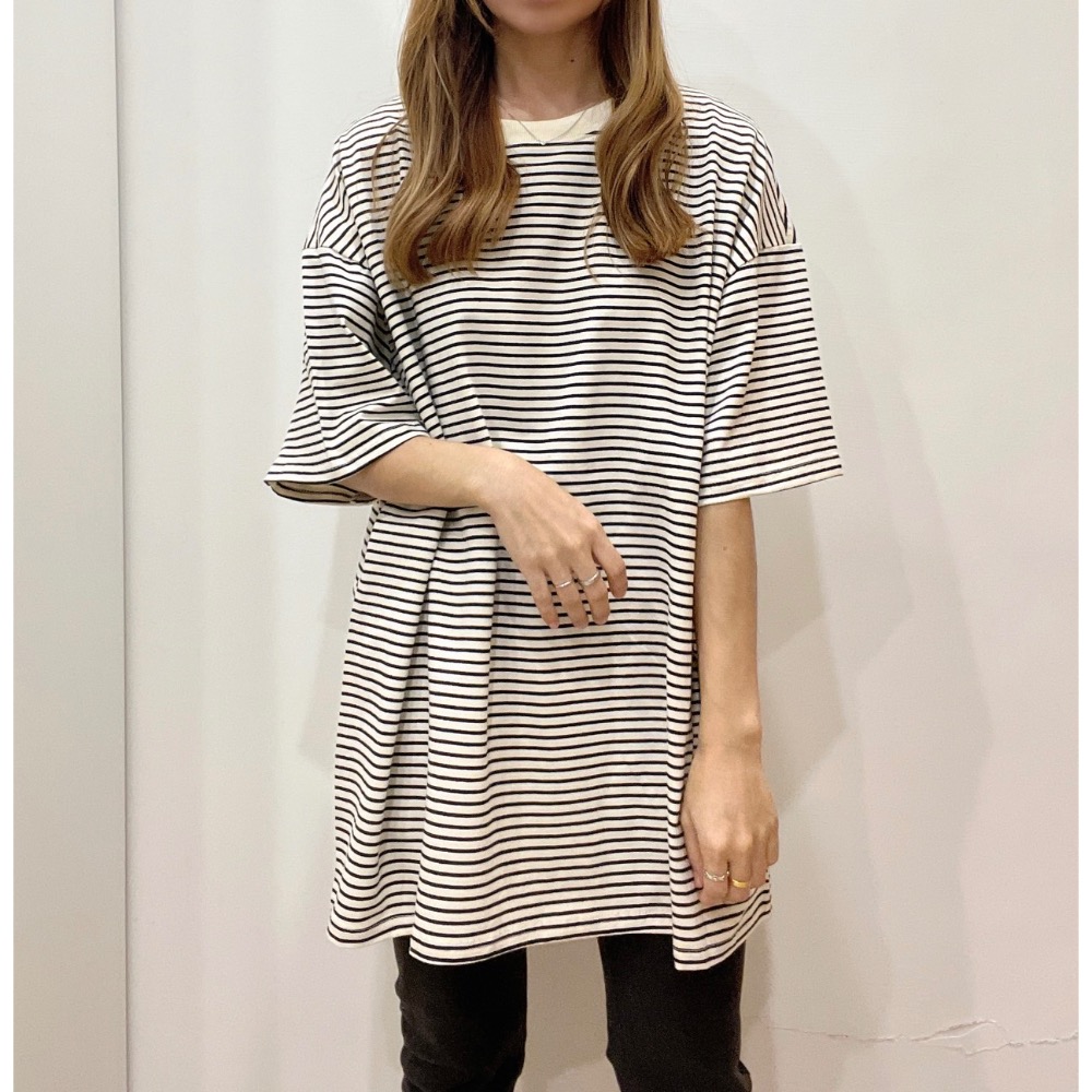 7705 寬鬆廷布條紋上衣-細節圖10