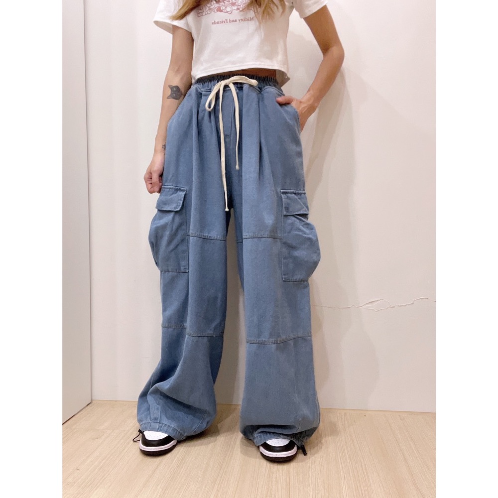 牛仔工裝褲-細節圖6