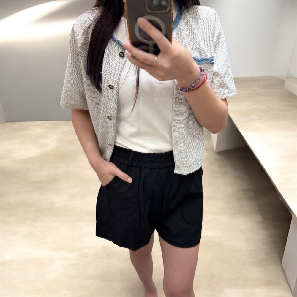 高腰闊腿西裝短褲-細節圖3