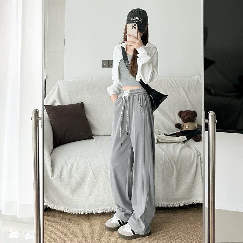 天絲牛仔闊腿褲-細節圖2