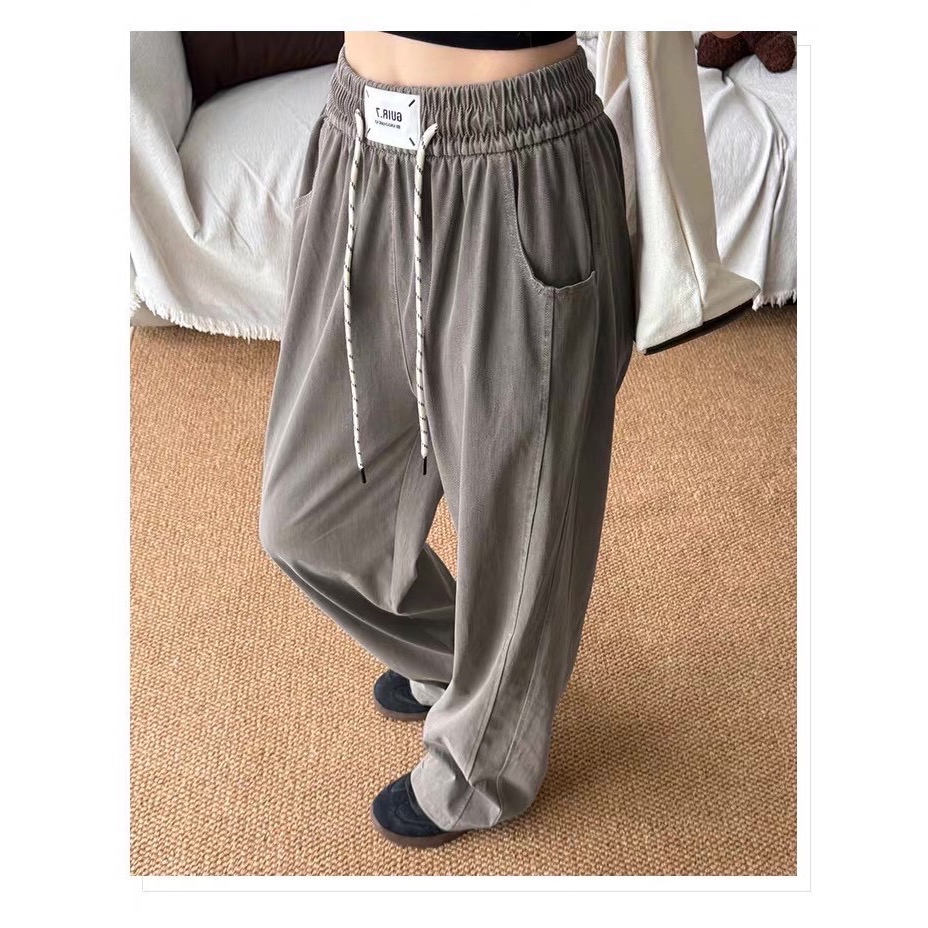 天絲牛仔闊腿褲-細節圖3