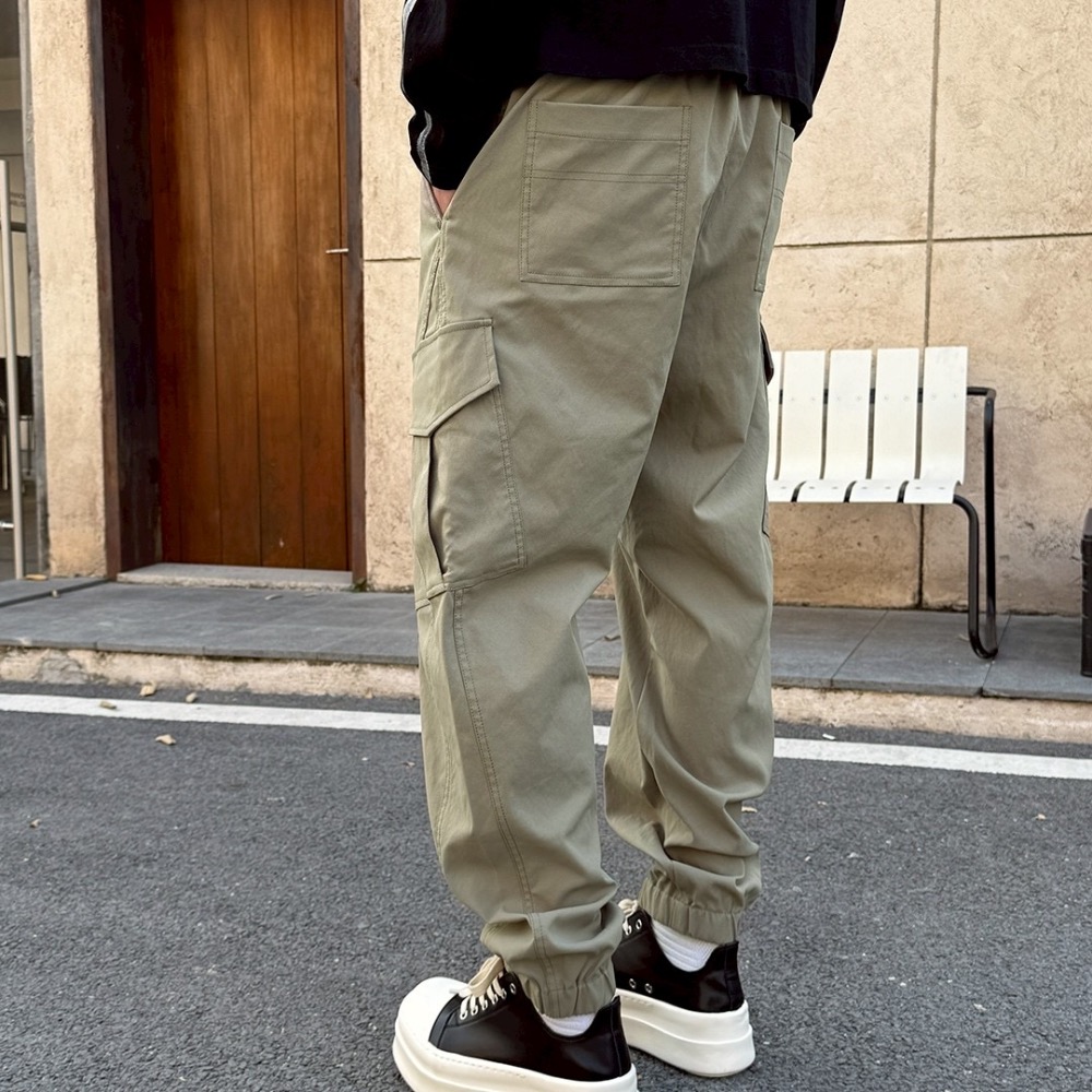 Y5731斜口繭型工作縮口長褲-細節圖4