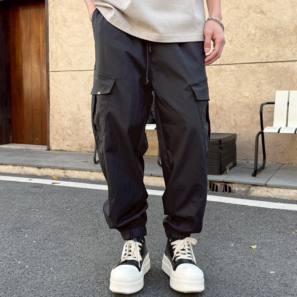 Y5731斜口繭型工作縮口長褲-細節圖7