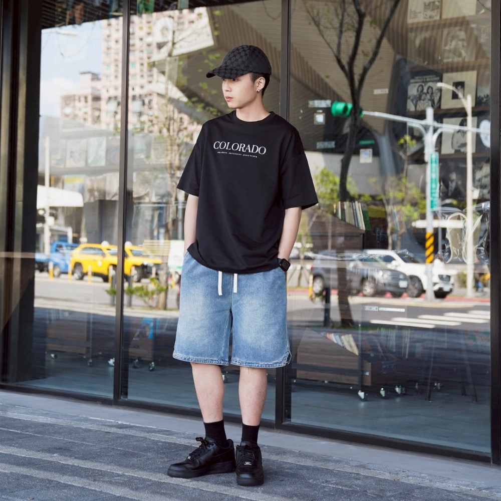 313海灘風牛仔短褲-細節圖4