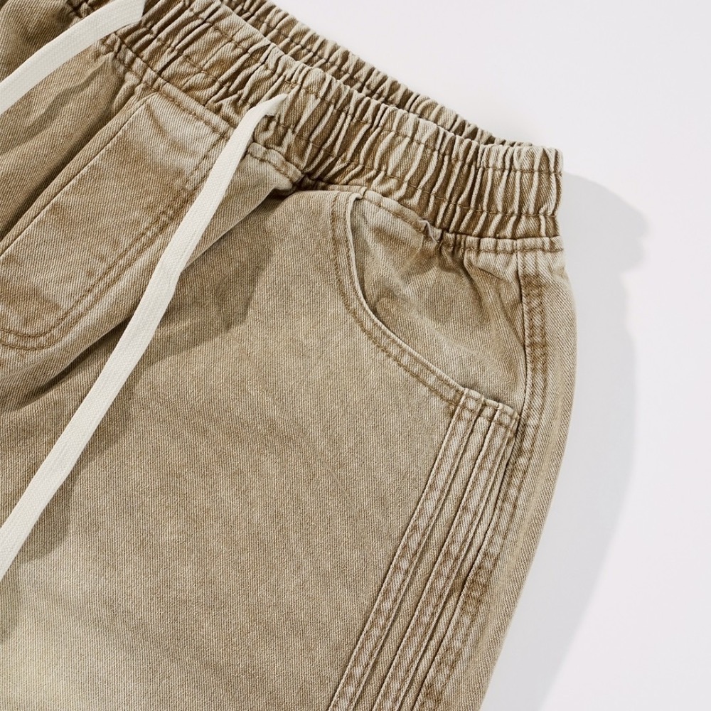 2534側條水洗牛仔短褲-細節圖3