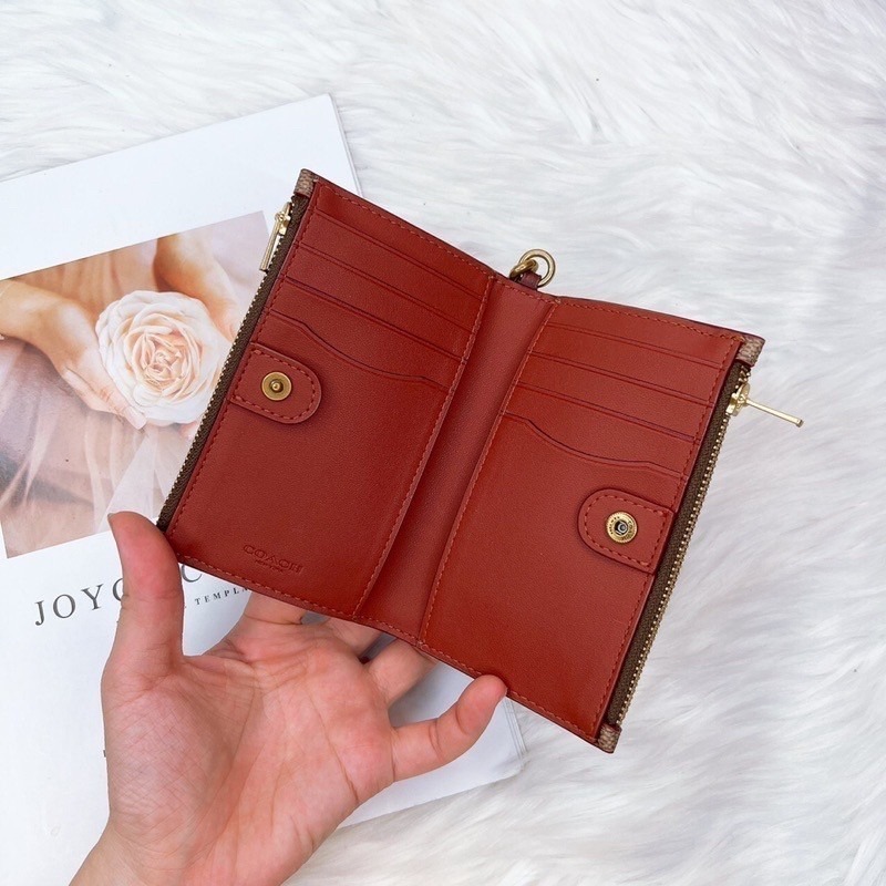 美國代購🇺🇸台灣現貨 Coach 專櫃款 雙拉鍊卡片包 零錢包-細節圖3