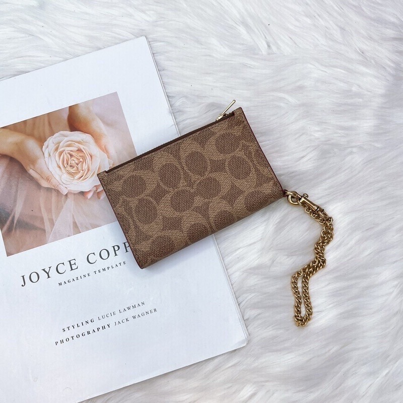 美國代購🇺🇸台灣現貨 Coach 專櫃款 雙拉鍊卡片包 零錢包-細節圖5