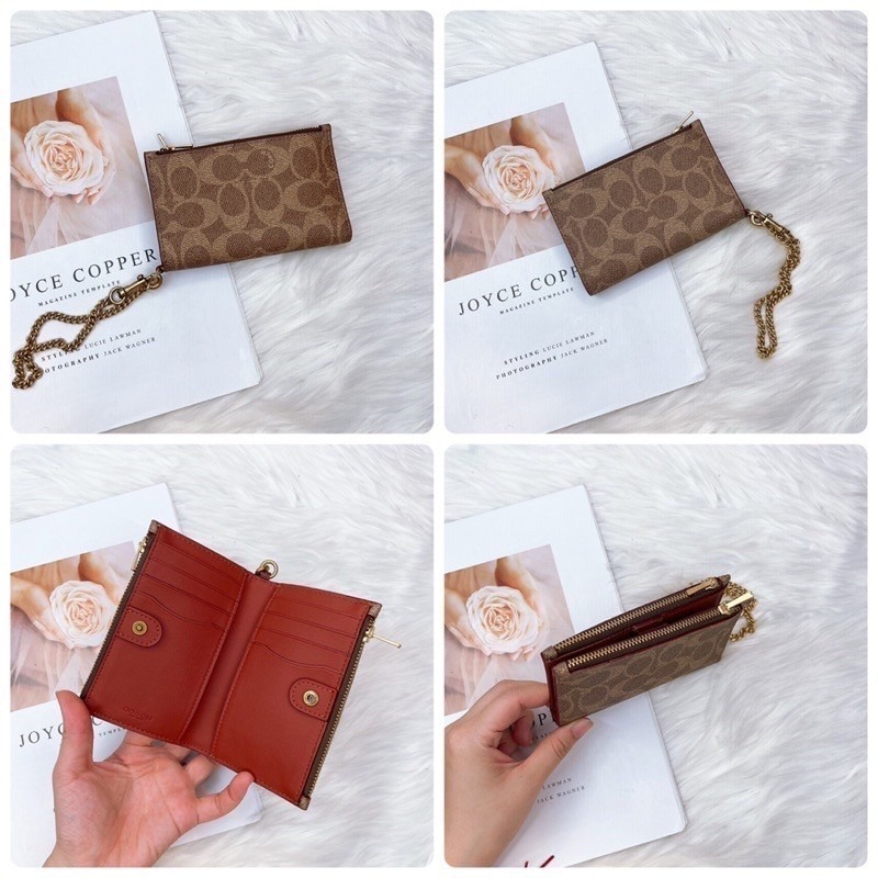 美國代購🇺🇸台灣現貨 Coach 專櫃款 雙拉鍊卡片包 零錢包-細節圖6