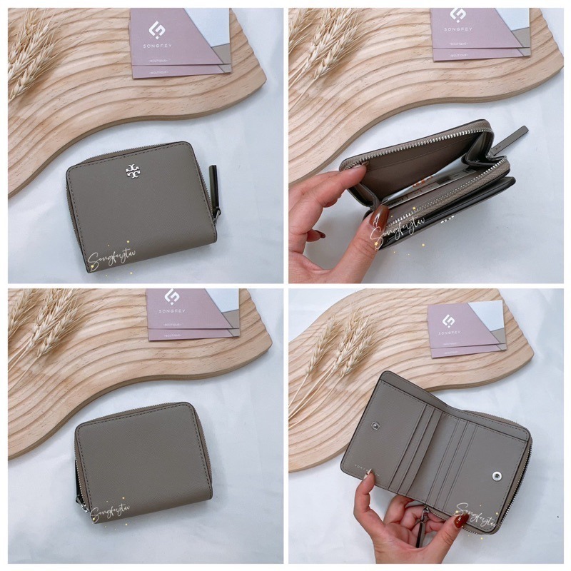 美國代購🇺🇸台灣現貨 Tory Burch｜TB Emerson 小金Logo 防刮兩折短夾-細節圖11