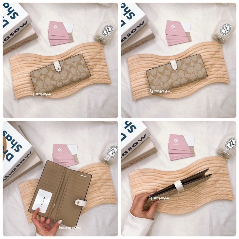 美國代購🇺🇸台灣現貨 Coach 扣式 兩折薄長夾-細節圖4