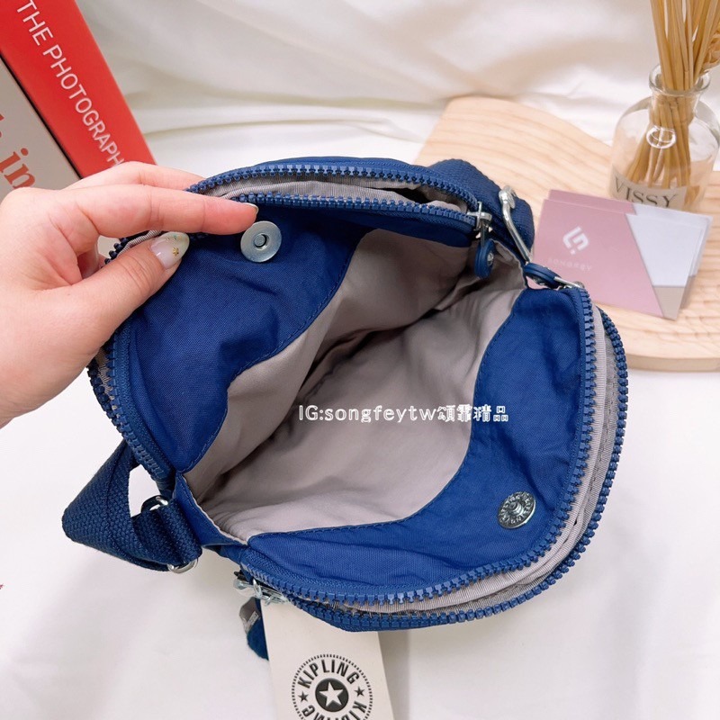 美國代購🇺🇸台灣現貨 kipling 雙拉鍊尼龍包 斜背包-細節圖2