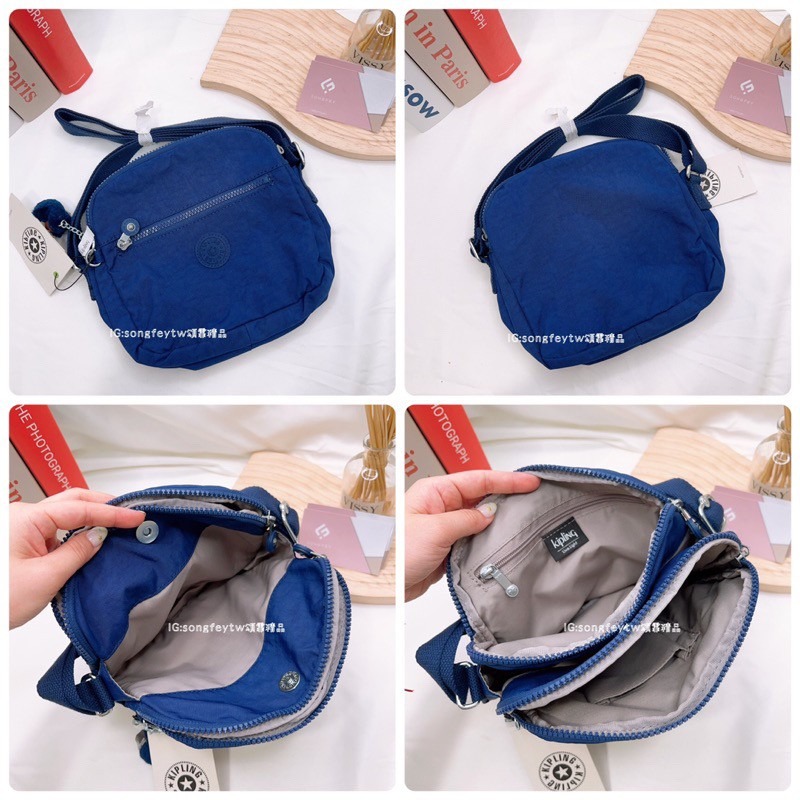 美國代購🇺🇸台灣現貨 kipling 雙拉鍊尼龍包 斜背包-細節圖5