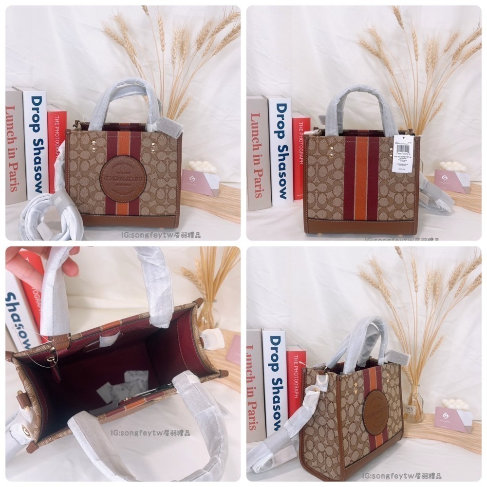 美國代購 台灣現貨 Coach Dempsey 22 香布蕾 紙袋包 小托特 手提包 斜背包-細節圖5