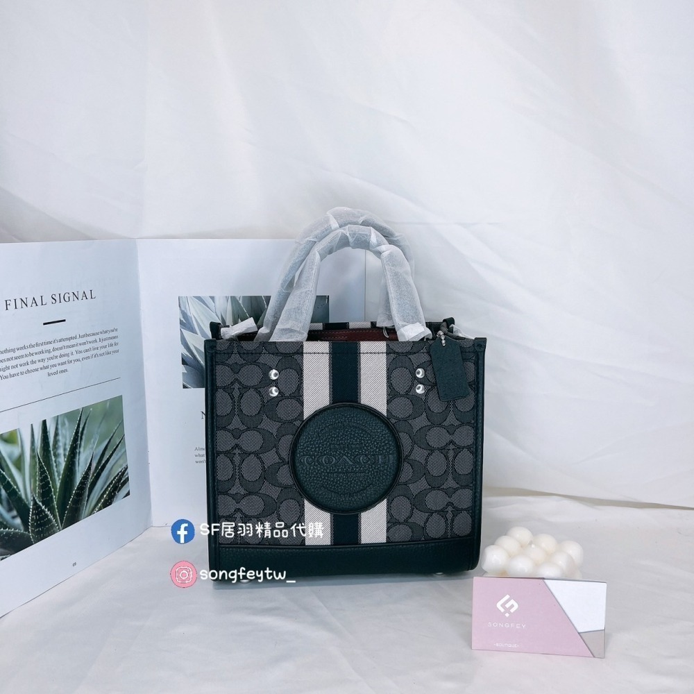 美國代購 台灣現貨 Coach Dempsey 22 香布蕾 紙袋包 小托特 手提包 斜背包-細節圖8