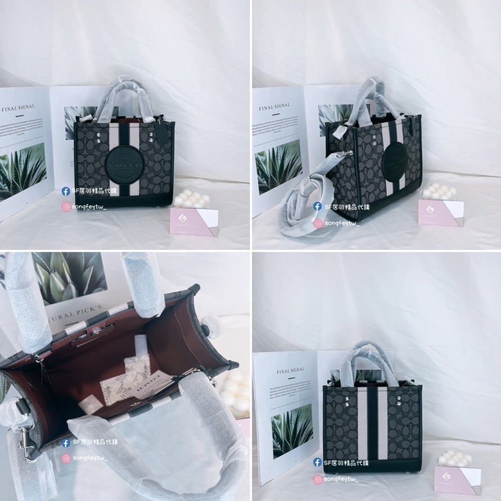 美國代購 台灣現貨 Coach Dempsey 22 香布蕾 紙袋包 小托特 手提包 斜背包-細節圖9