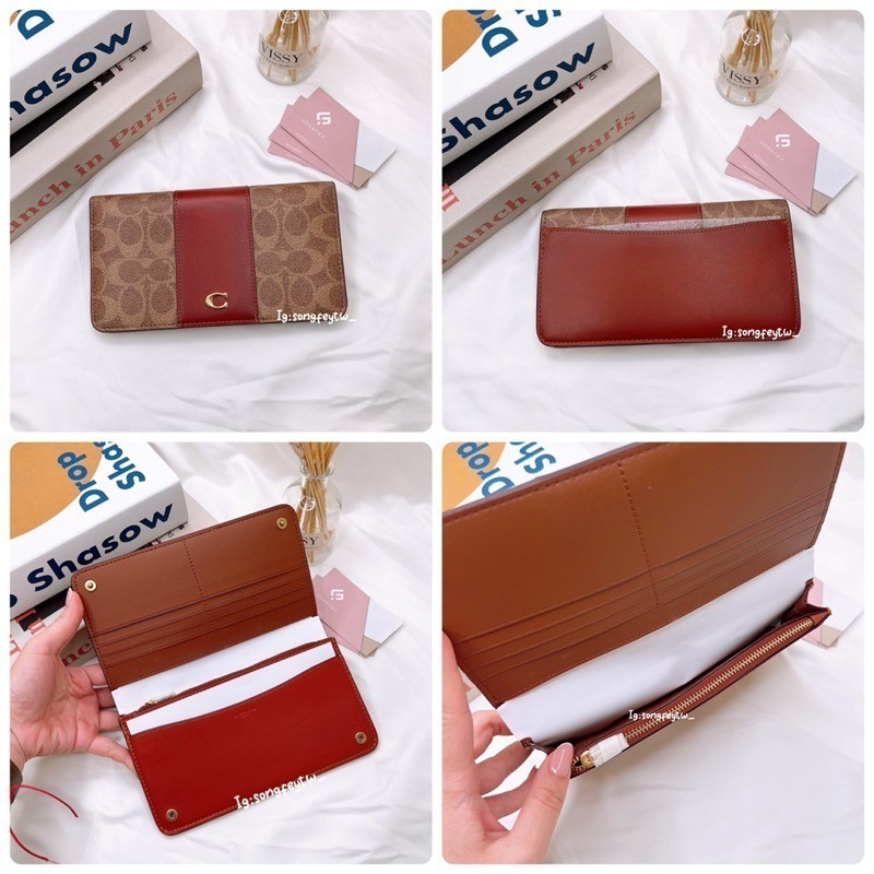 美國代購🇺🇸台灣現貨 Coach 專櫃款 對開兩折薄長夾-細節圖8