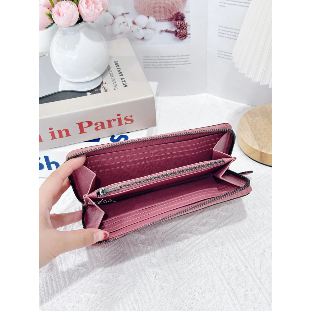 美國代購🇺🇸台灣現貨 Coach 專櫃款 ㄇ型拉鍊長夾-細節圖2