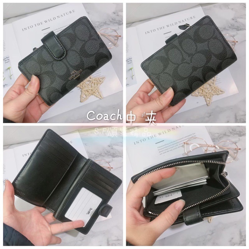 美國代購  台灣現貨 Coach 防刮  扣式中夾-細節圖6