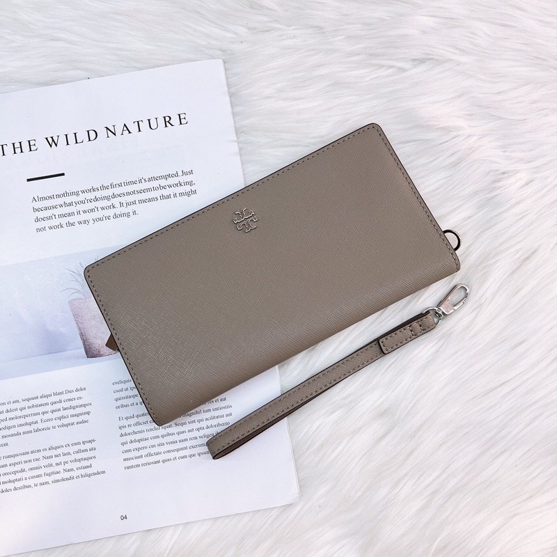 美國代購🇺🇸台灣現貨 Tory Burch 防刮 兩折薄長夾 手掛長夾-細節圖2